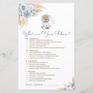 Pampas Grass Boho Bear What's In Your Phone Game