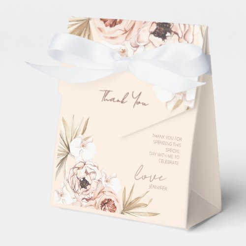 Pampas Grass Boho Bohemian Baby Shower Favor Boxes