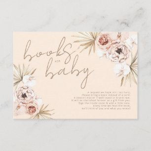 Pampas Grass Boho Bohemian Books for Baby Enclosure Card