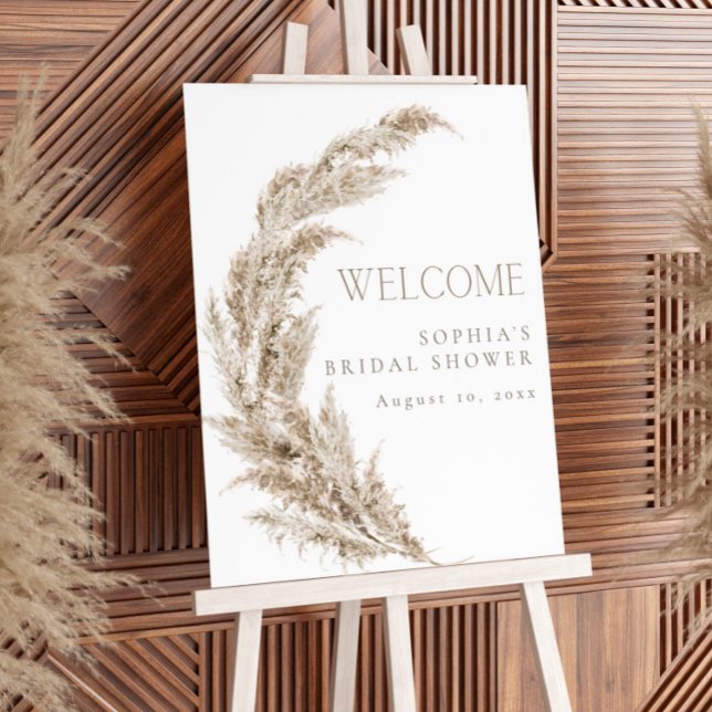 Pampas Grass Boho Bridal Shower Welcome Sign (Creator Uploaded)