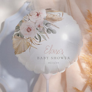 Pampas Grass Boho Desert Theme Girl Baby Shower Balloon