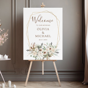 Pampas Grass Boho Greenery Wedding Foam Board