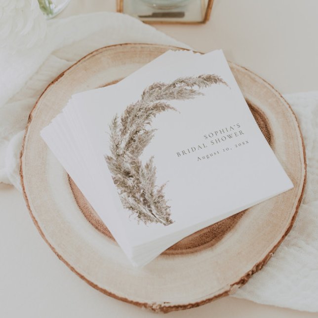 Pampas Grass Boho Minimal Napkins (Creator Uploaded)