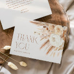 Pampas Grass Boho Neutral Bridal Shower Thank You Card<br><div class="desc">Pampas Grass Boho Neutral Bridal Shower Thank You Card. Click the personalize button to customize this design.</div>