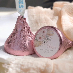 Pampas Grass Boho Pink Desert Girl Baby Shower Hershey®'s Kisses®