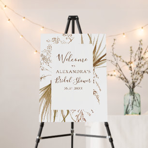 Pampas Grass Boho Tropical Bridal Shower Foam Boar Board