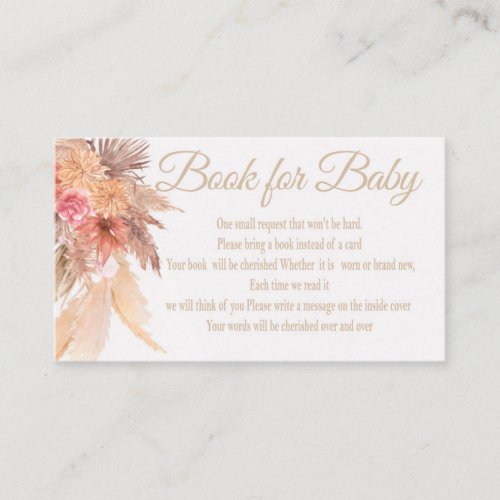 Pampas Grass book for baby Desert Bohemian art Business Card