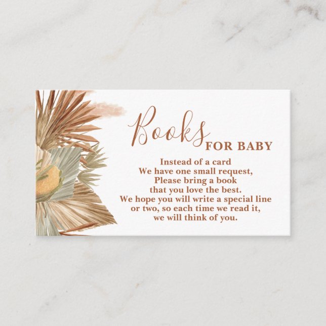 Pampas Grass Books for Baby Enclosure Card (Front)