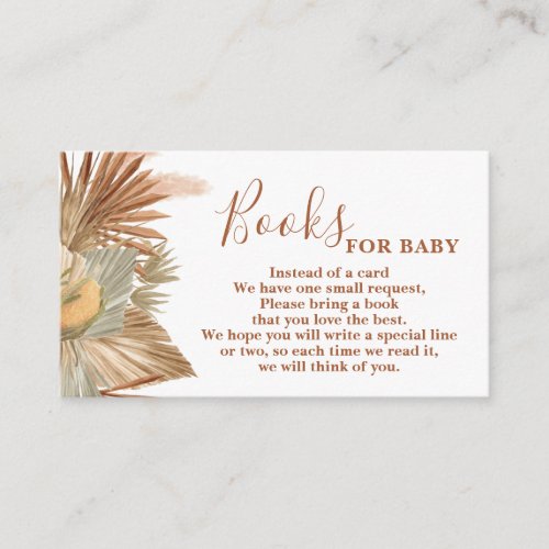 Pampas Grass Books for Baby Enclosure Card