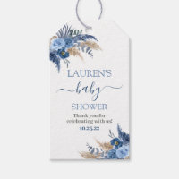 Pampas Grass Boy baby shower gift tags