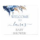 Pampas Grass Boy Baby Shower Welcome sign