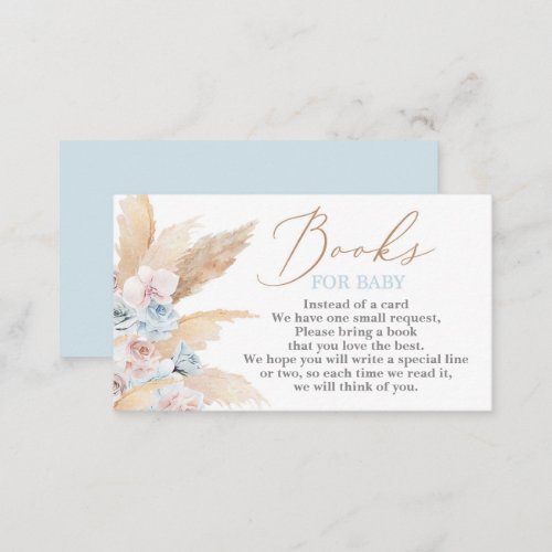 Pampas Grass Boy Books for Baby Enclosure Card