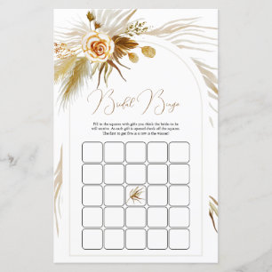 Pampas Grass Bridal shower bingo game