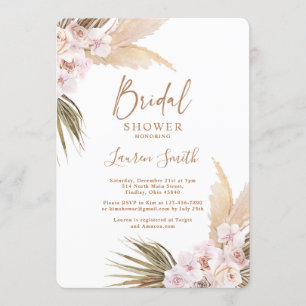 Pampas Grass bridal shower Invitation