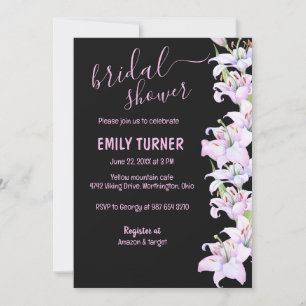 Pampas grass bridal shower invitation