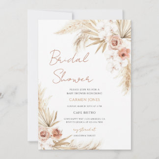 Pampas Grass Bridal Shower Invitation
