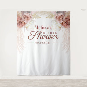 Pampas Grass Bridal Shower Photo Booth Backdrop