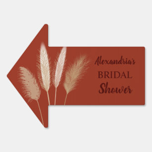 Pampas Grass Bridal Shower Sign