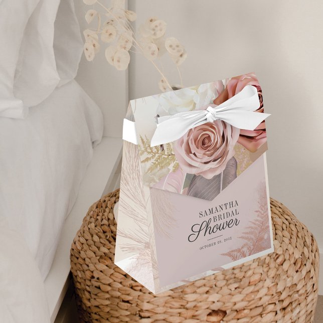 Pampas Grass Bridal Shower Terracotta Favor Boxes (Creator Uploaded)