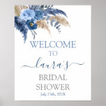 Pampas Grass Bridal Shower Welcome Sign at Zazzle