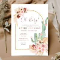 Pampas Grass Cactus Baby Shower