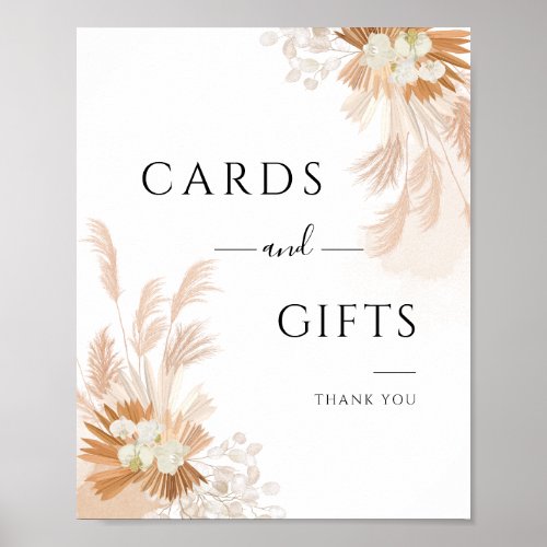 Pampas Grass Cards and Gifts Wedding Sign