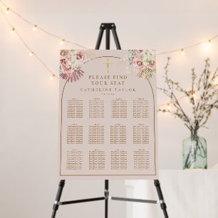 Pampas Grass Christian Event Seating Chart Foam Board