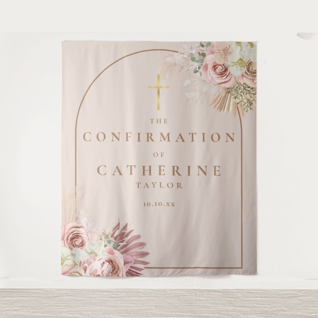 Pampas Grass Confirmation Photo Backdrop (Front)