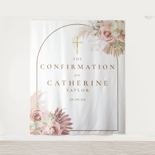 Pampas Grass Confirmation Photo Backdrop (Front)