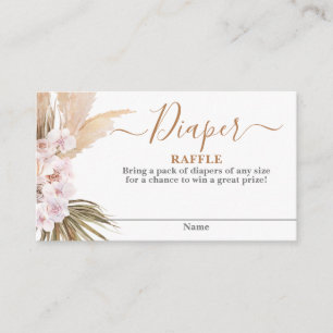 Pampas Grass Diaper Raffle Card