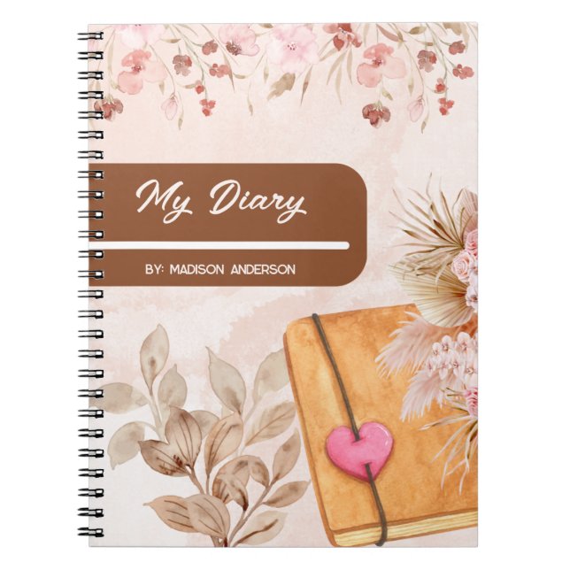 Pampas Grass Diary  Notebook (Front)