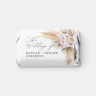 Pampas grass dried botanical script boho wedding hershey's miniatures