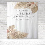 Pampas Grass Dried Palm Bridal Shower Tapestry<br><div class="desc">This absolutely beautiful boho design features watercolor-dried palm and pampas grass.</div>