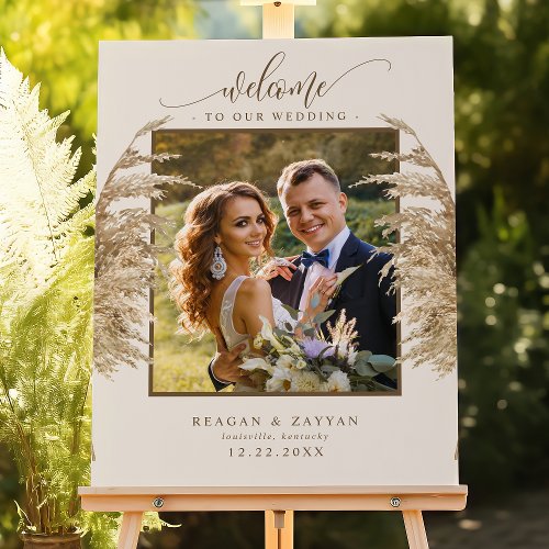 Pampas Grass Earthy Bohemian Exotic Wedding Foam Board