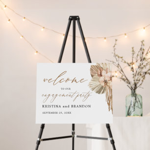Pampas Grass Engagement Party Welcome Sign