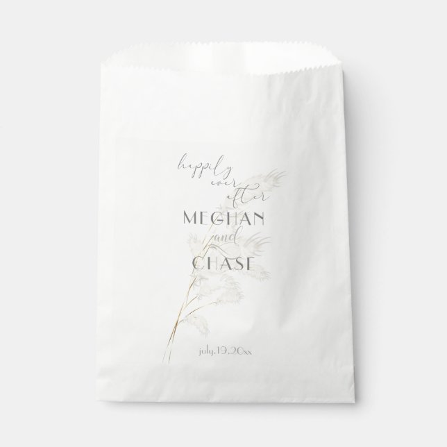 Pampas Grass Favor Bag (Front)