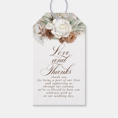 Pampas Grass Floral Boho Natural Thank You Gift Tags
