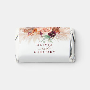 Pampas Grass Floral Terracotta Wedding Hershey's Miniatures