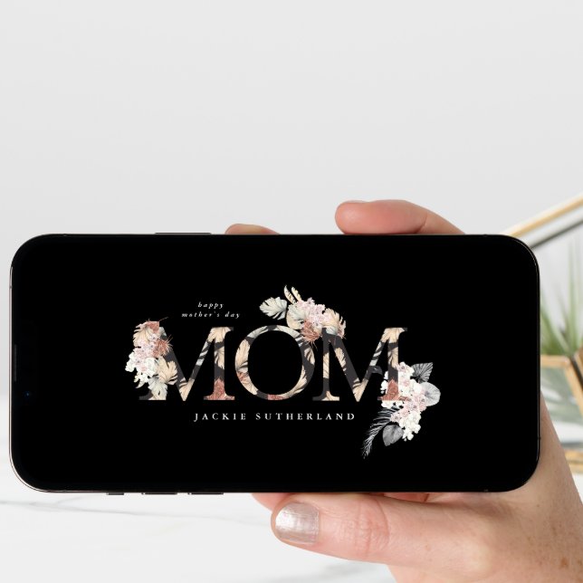 Pampas Grass Floral Tropical Boho Modern Mom Day Card (Front Digital)