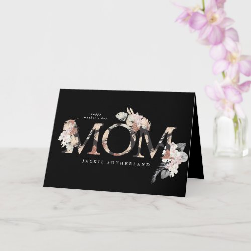 Pampas Grass Floral Tropical Boho Modern Mom Day Card