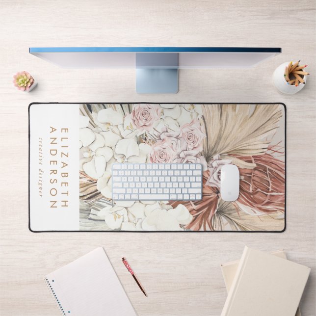 Pampas Grass Floral Tropical Jungle Desk Mat (Office 1)