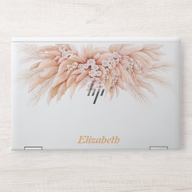 Pampas Grass Floral Tropical Jungle HP Laptop Skin (Front)