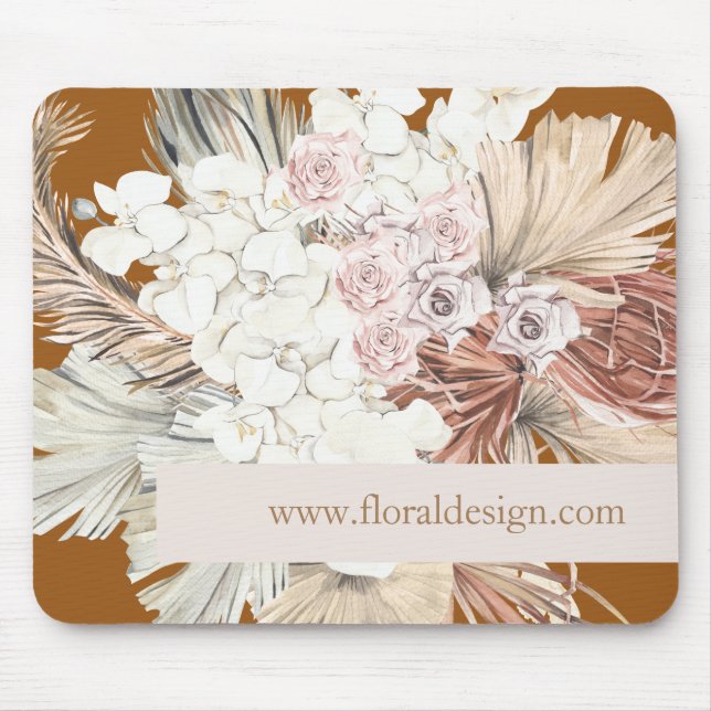 Pampas Grass Floral Tropical Jungle Mouse Pad (Front)
