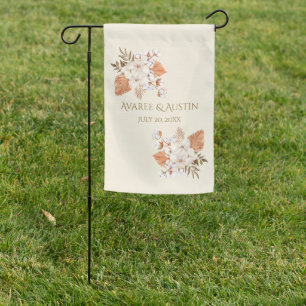 Pampas Grass Garden Wedding Flag