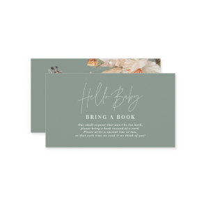 pampas grass giraffe baby shower bring a book   note card