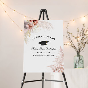 Pampas Grass Graduation 2026 Terracotta Welcome Foam Board