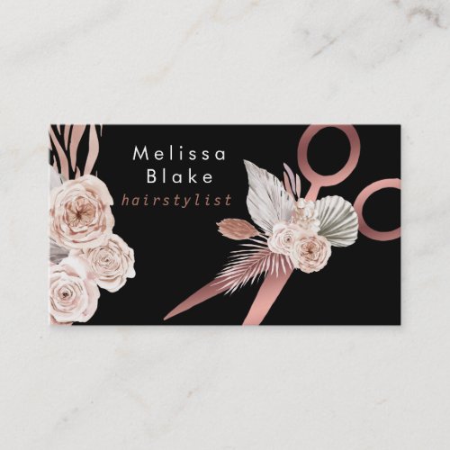 pampas grass hairstylist business card