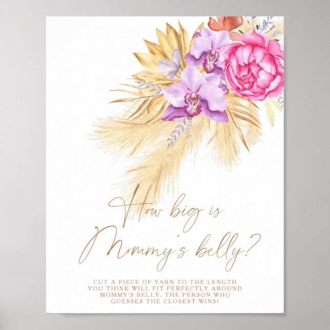 Pampas grass - how big is mommy's belly game  poster (Front)