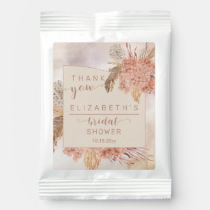 Pampas Grass Hydrangeas Bridal Shower Thank You Margarita Drink Mix