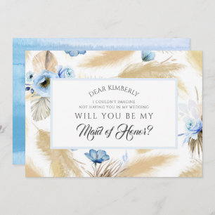 Pampas Grass Maid of Honor / Bridesmaid Proposal Invitation
